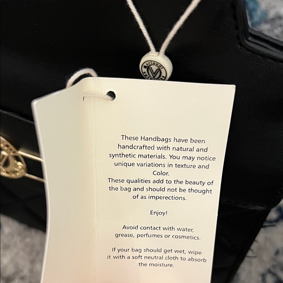 Valentino Orlandi Black Quilted Satchel w/ Crossbody NWT - Picture 10 of 10